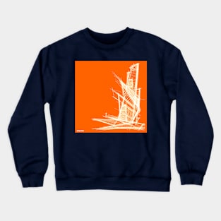 architectural sketch the wall and the tower Crewneck Sweatshirt